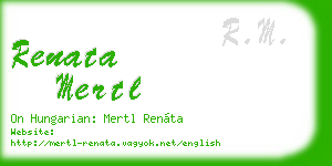 renata mertl business card